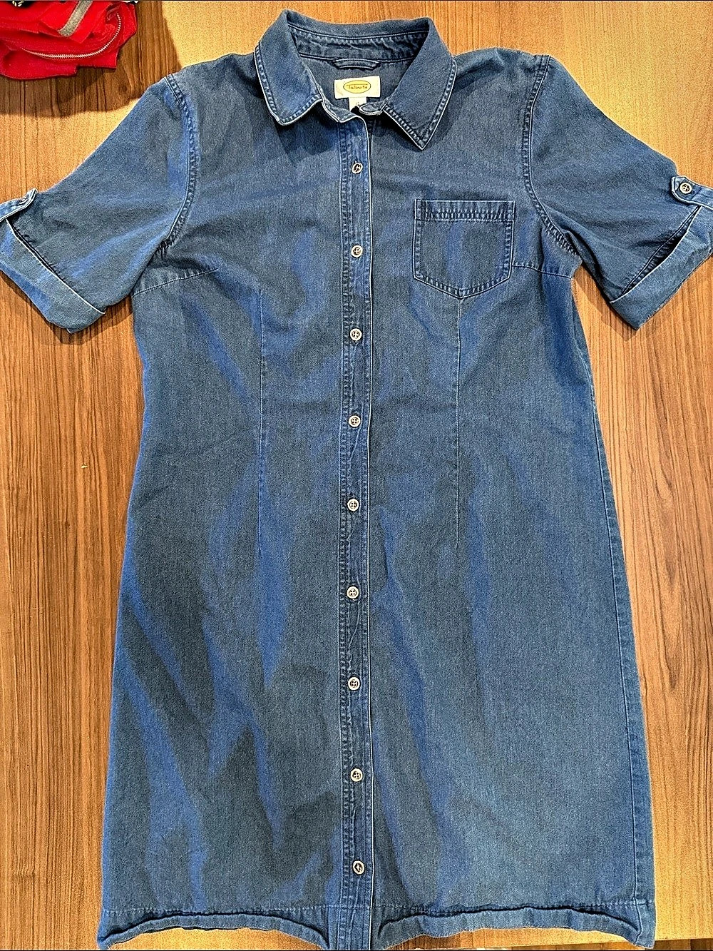 Talbots Denim Shirt Dress in Blue Size 12